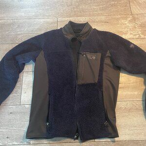 MOUNTAIN HARDWEAR POLARTEC HIGH-LOFT FLEECE JACKET IN BLACK SZ L EXCELLENT Women